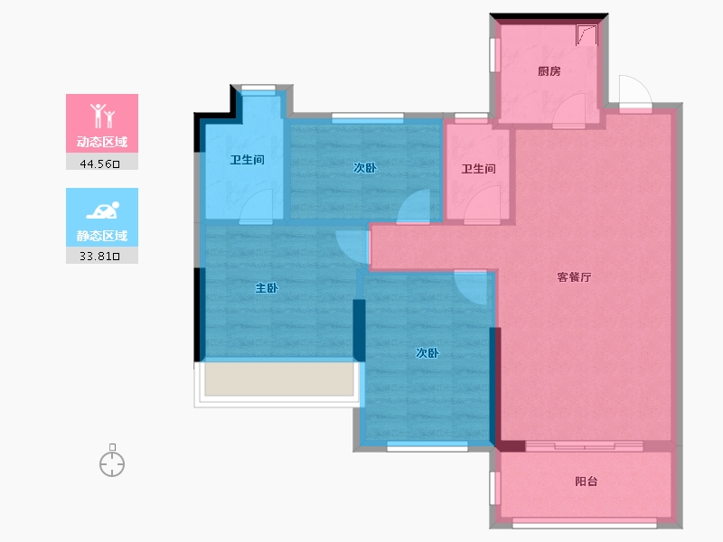 福建省-三明市-璞玥澜山-70.09-户型库-动静分区