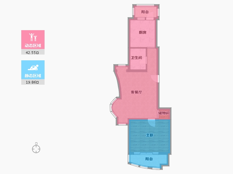 北京-北京市-万润家园-55.00-户型库-动静分区