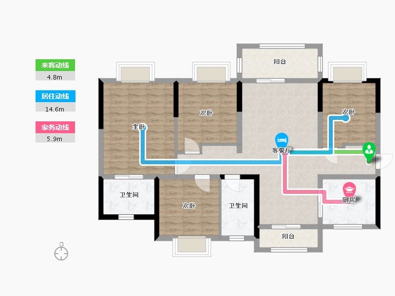 广西壮族自治区-钦州市-华元・奥林华府-109.29-户型库-动静线