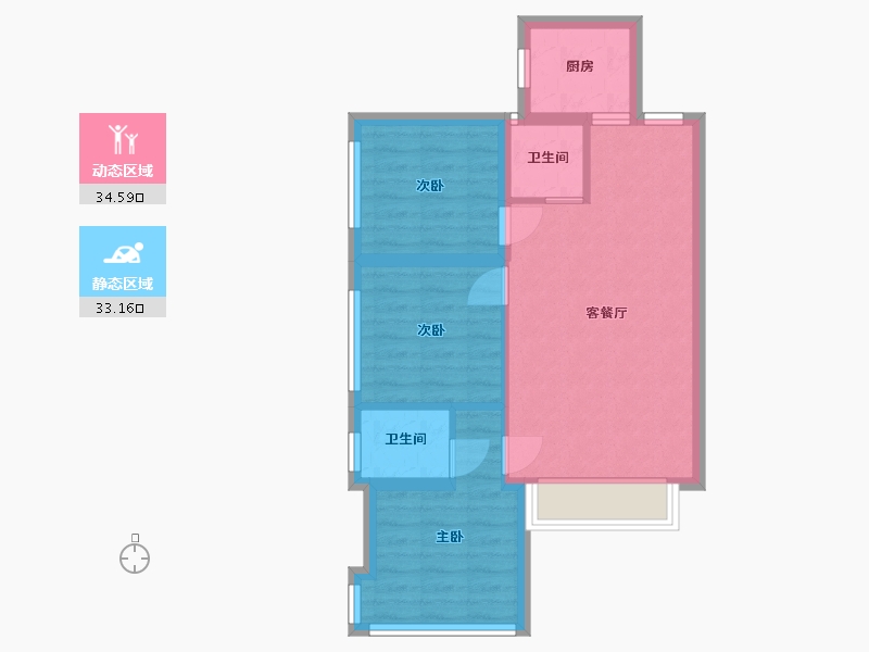 四川省-乐山市-峨眉-74.00-户型库-动静分区