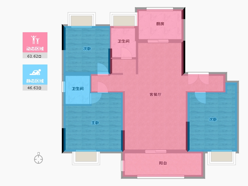 湖北省-随州市-书香华府-98.79-户型库-动静分区