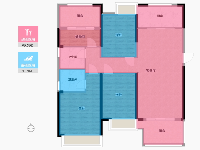 安徽省-阜阳市-罍街-100.15-户型库-动静分区