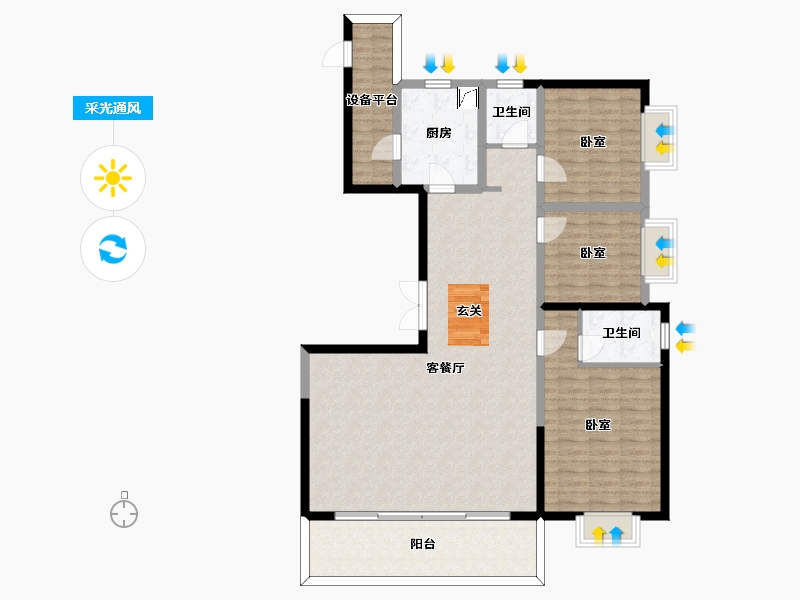 安徽省-阜阳市-天筑-123.23-户型库-采光通风