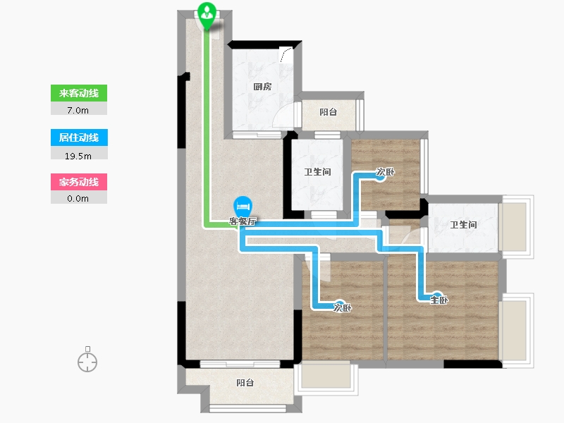 重庆-重庆市-两江春城-72.45-户型库-动静线