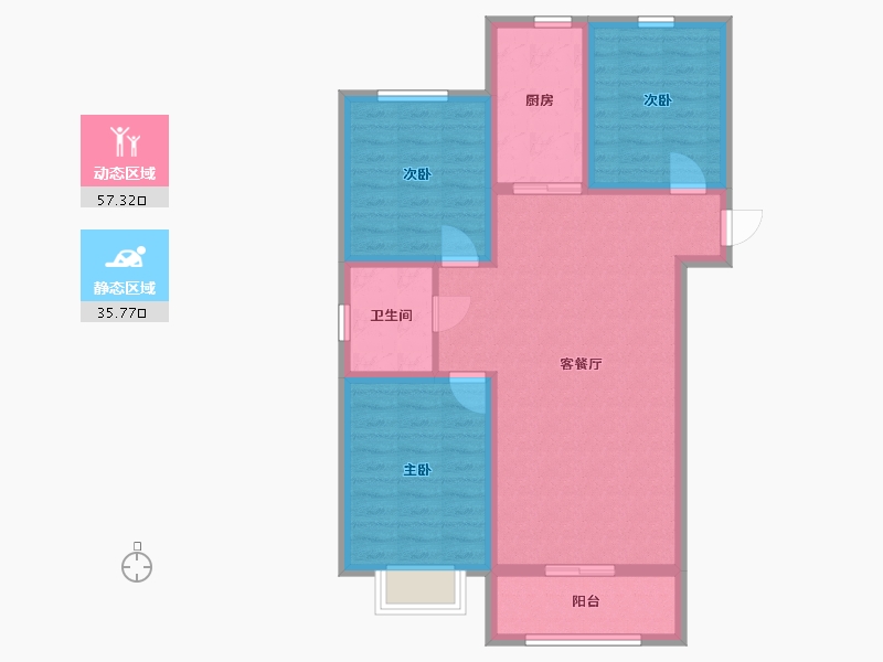 甘肃省-定西市-渭水华府-123.00-户型库-动静分区