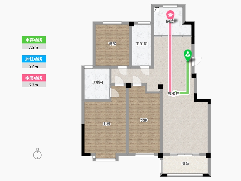 江苏省-连云港市-康泰公馆-120.00-户型库-动静线