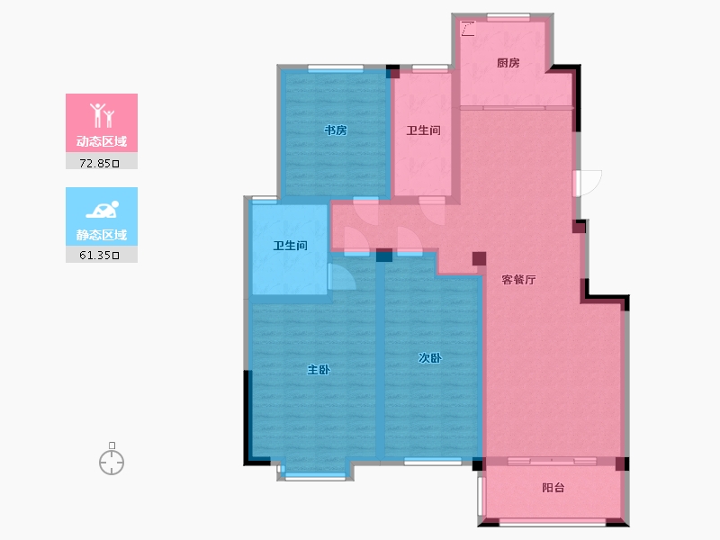 江苏省-连云港市-康泰公馆-120.00-户型库-动静分区