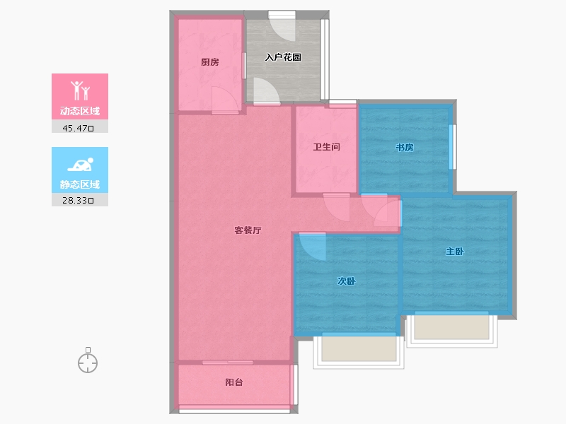 广东省-佛山市-合景天銮-67.00-户型库-动静分区