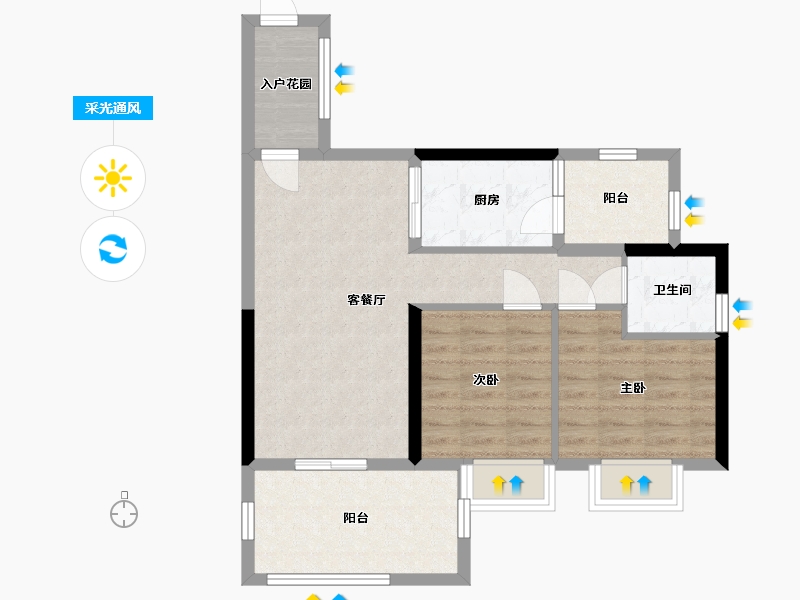 天津-天津市-金欧-80.00-户型库-采光通风