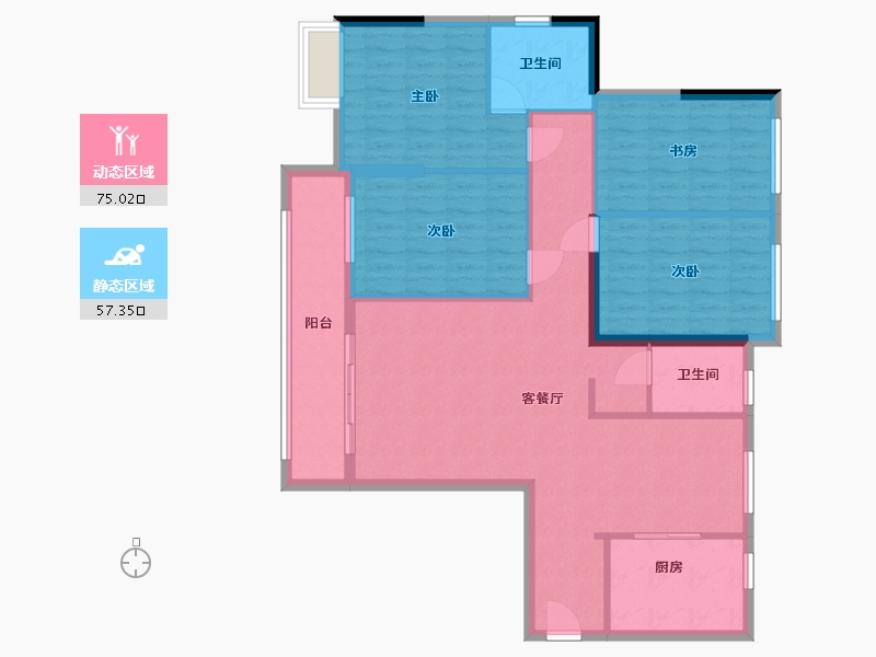 湖北省-荆门市-银湖城-120.00-户型库-动静分区