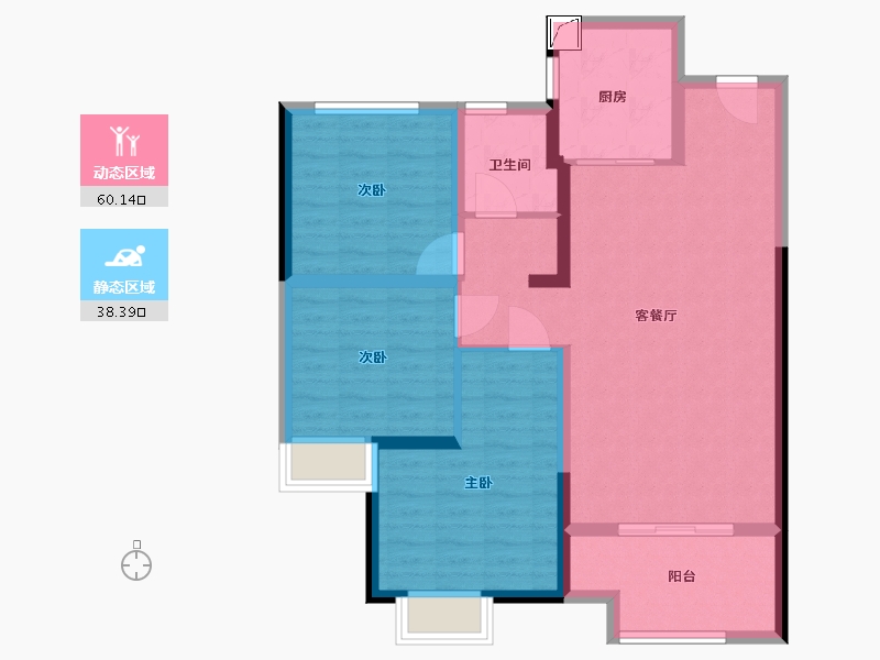 福建省-龙岩市-水晶澜庭-88.00-户型库-动静分区