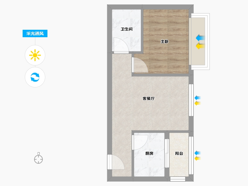 北京-北京市-政馨园一区-39.01-户型库-采光通风