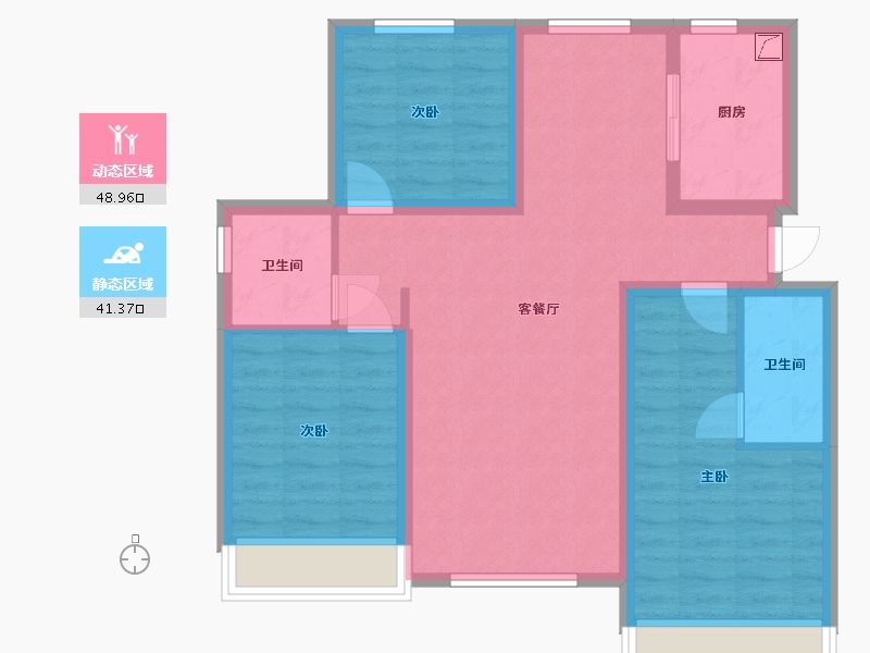 山东省-聊城市-光岳一号院-100.00-户型库-动静分区