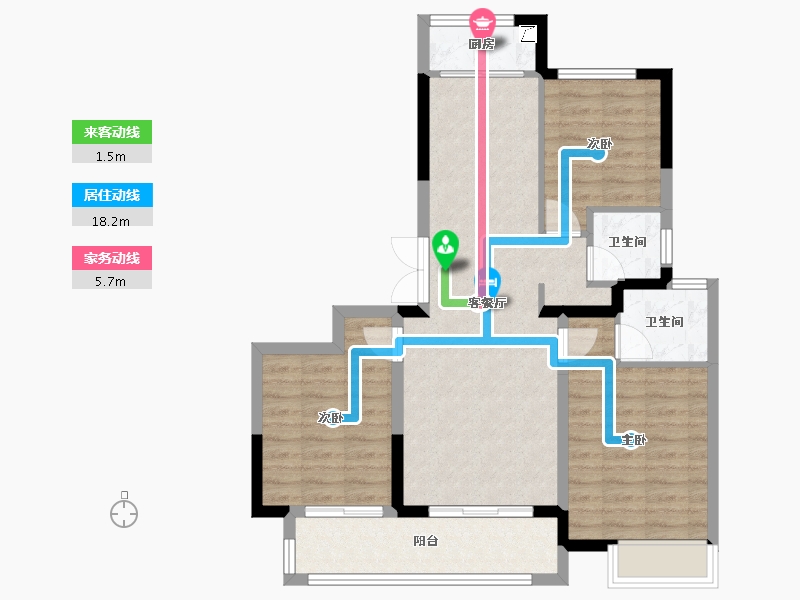 江苏省-盐城市-迎宾花苑-100.00-户型库-动静线