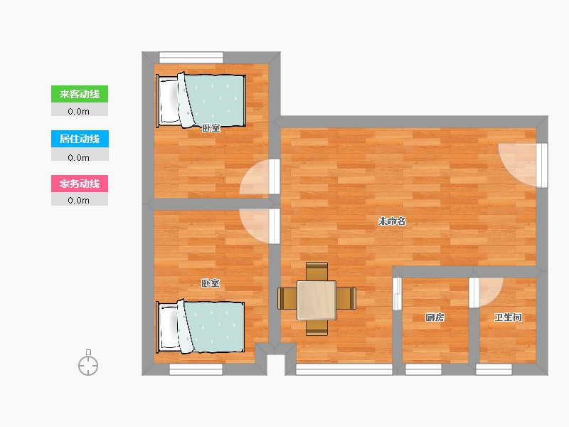 广东省-广州市-侨诚花园冬日苑-43.65-户型库-动静线