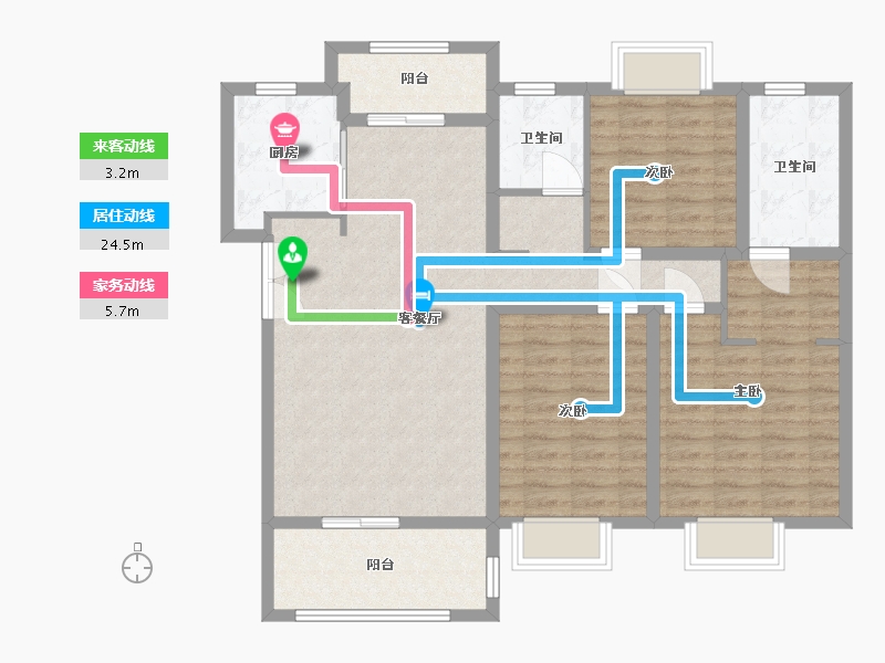 河南省-南阳市-东鑫中央公园-103.00-户型库-动静线