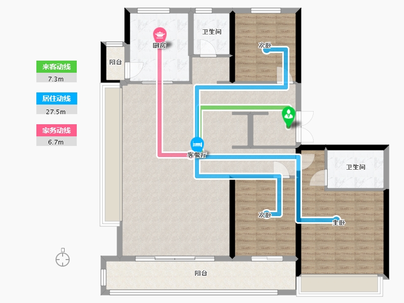 山东省-青岛市-和达上城-133.00-户型库-动静线