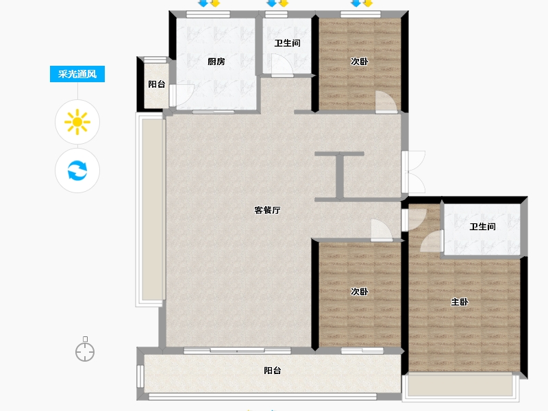 山东省-青岛市-和达上城-133.00-户型库-采光通风