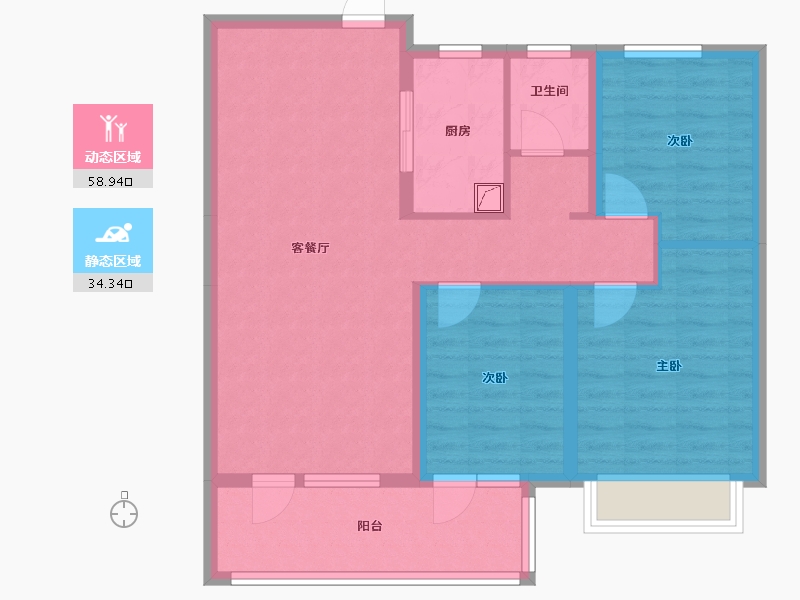 山东省-临沂市-泰鲁时代城-83.21-户型库-动静分区