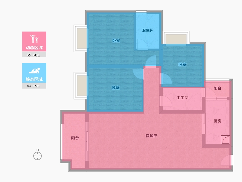 四川省-成都市-协信天骄城-97.77-户型库-动静分区