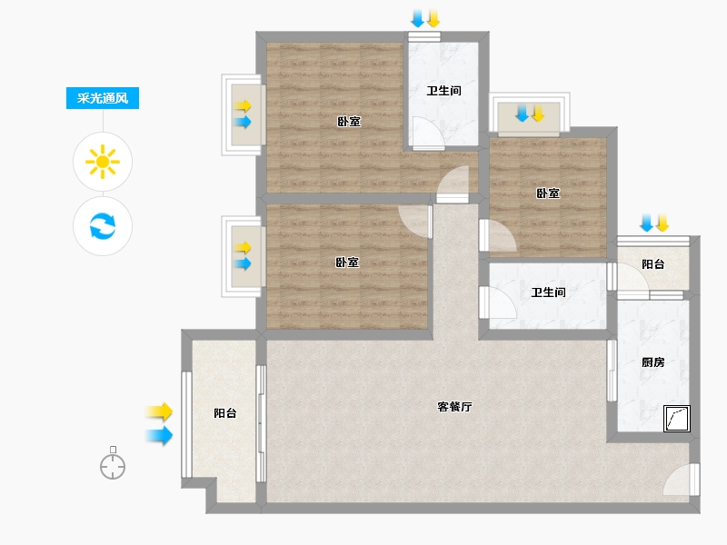 四川省-成都市-协信天骄城-97.77-户型库-采光通风