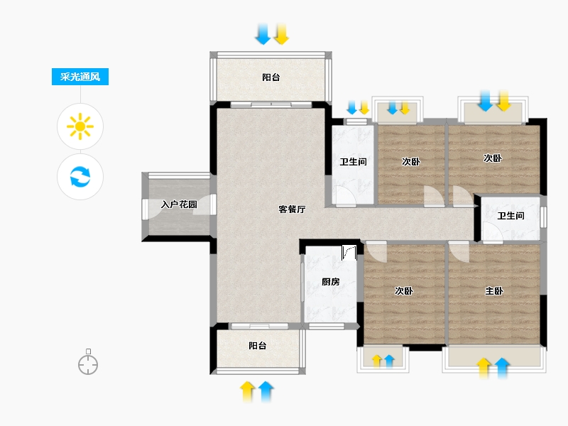 广东省-广州市-英德仁兴城市花园-114.44-户型库-采光通风