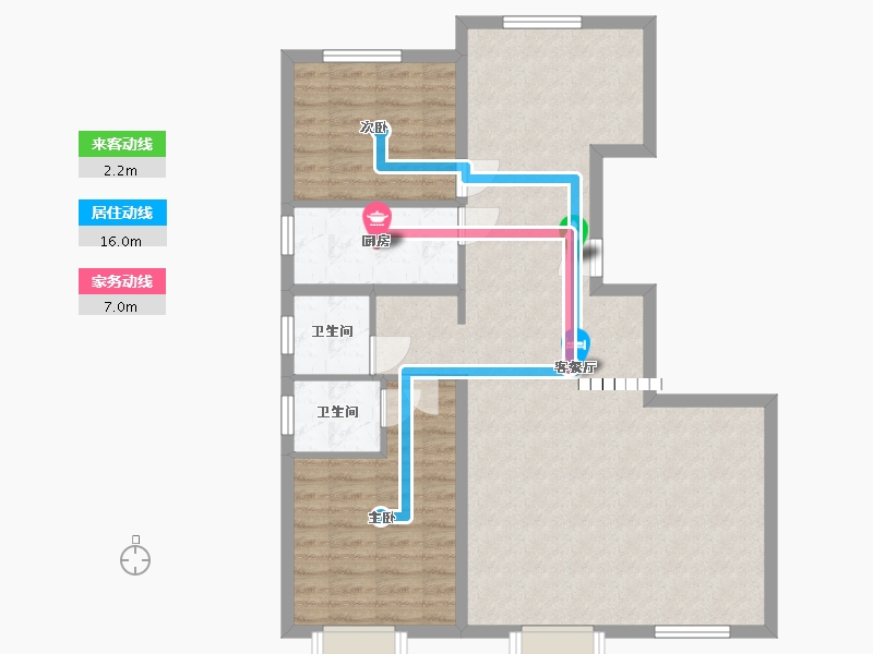 河北省-秦皇岛市-那畔云起墅-91.69-户型库-动静线