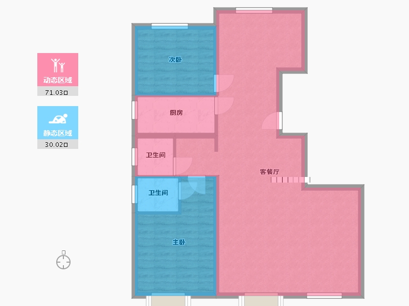 河北省-秦皇岛市-那畔云起墅-91.69-户型库-动静分区