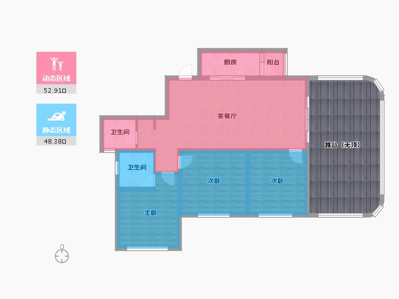 四川省-宜宾市-江山十里-123.81-户型库-动静分区