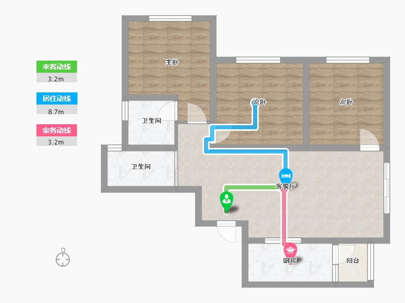 四川省-宜宾市-江山十-78.62-户型库-动静线