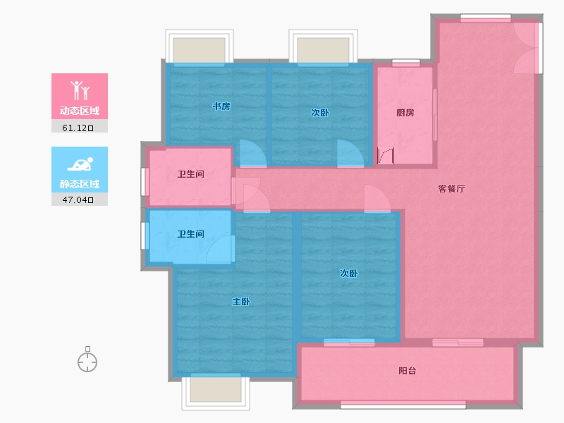 江西省-赣州市-嘉福万达广场-97.21-户型库-动静分区