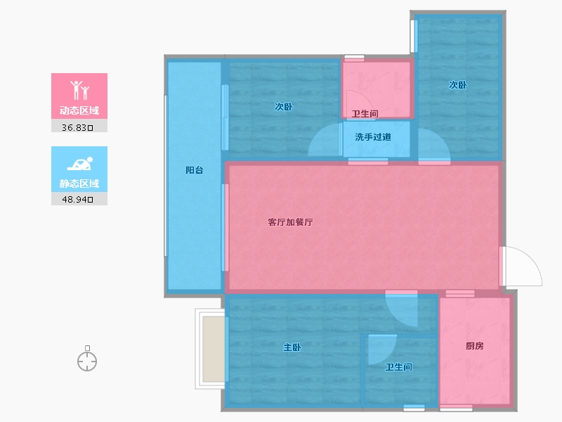 云南省-昆明市-中骏天誉-77.48-户型库-动静分区