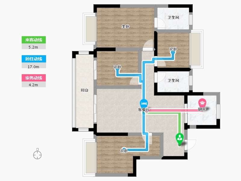 江苏省-常州市-桃李东方-91.24-户型库-动静线