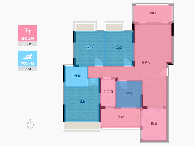 广西壮族自治区-桂林市-顺祥城-92.80-户型库-动静分区