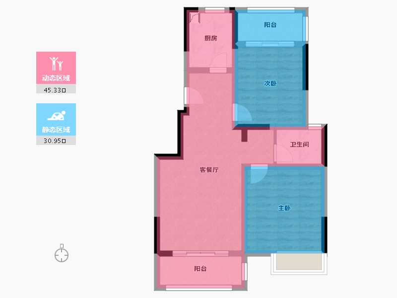 江苏省-南京市-新悦湾-67.20-户型库-动静分区