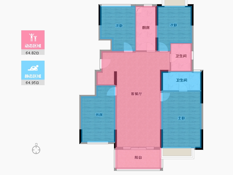 湖南省-长沙市-合能枫丹星悦-117.00-户型库-动静分区