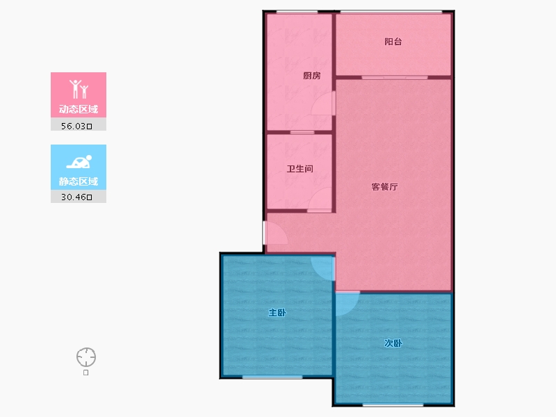 四川省-成都市-永星小区-65.13-户型库-动静分区