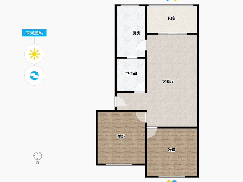 四川省-成都市-永星小区-65.13-户型库-采光通风