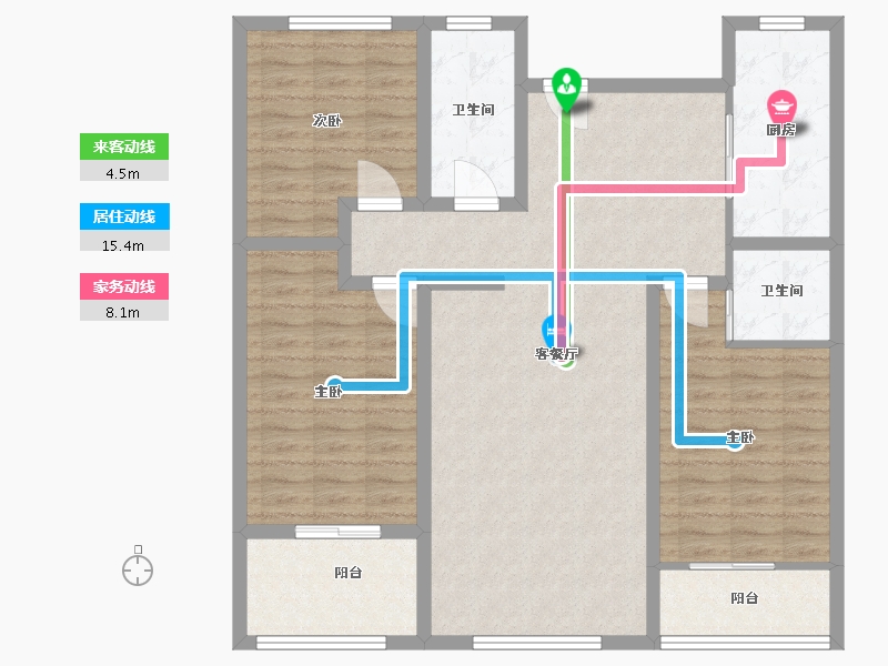 山东省-潍坊市-中天万家花园-108.00-户型库-动静线