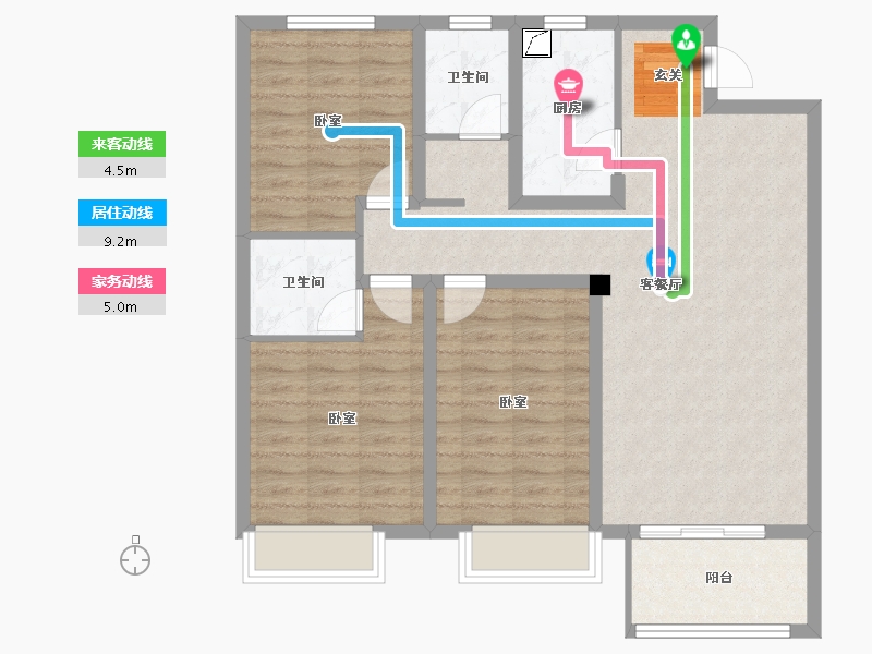 江苏省-连云港市-观澜名苑-97.00-户型库-动静线