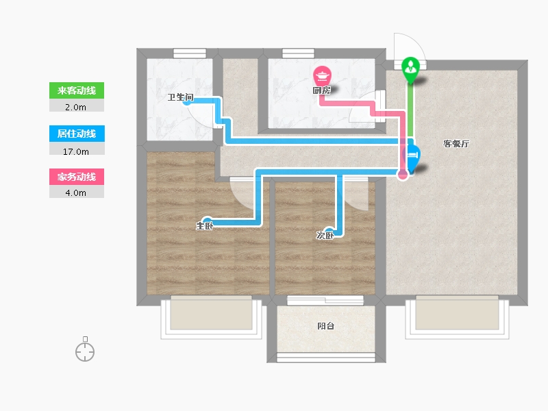 天津-天津市-隽悦府-52.66-户型库-动静线