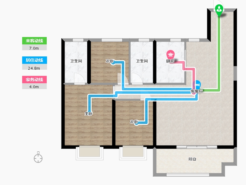 甘肃省-兰州市-安宁碧桂园-108.00-户型库-动静线