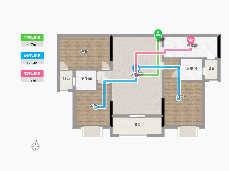 广东省-惠州市-惠阳区新圩镇-96.00-户型库-动静线