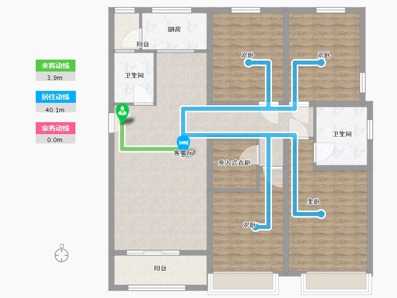 陕西省-安康市-现代城-130.01-户型库-动静线