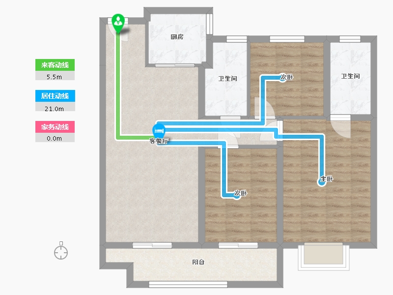 浙江省-金华市-红星天铂-85.16-户型库-动静线