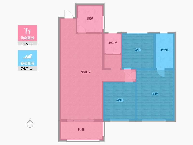 贵州省-黔东南苗族侗族自治州-剑河1号小区-115.00-户型库-动静分区