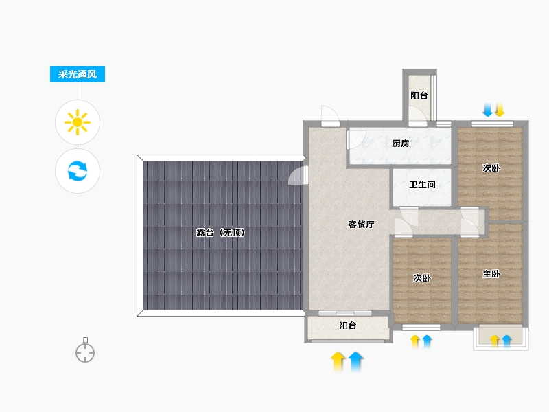 河北省-邯郸市-领秀华庭-119.09-户型库-采光通风