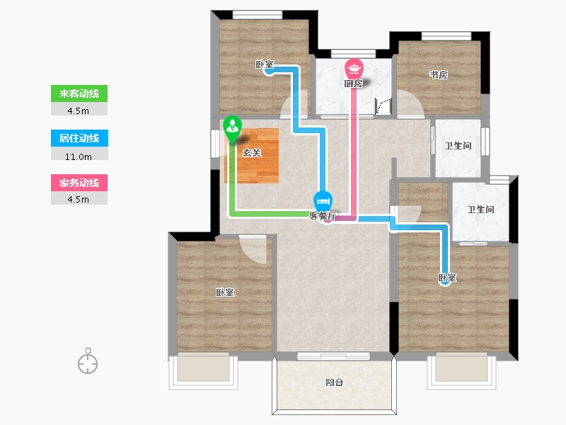 福建省-南平市-正荣・财富中心-75.95-户型库-动静线