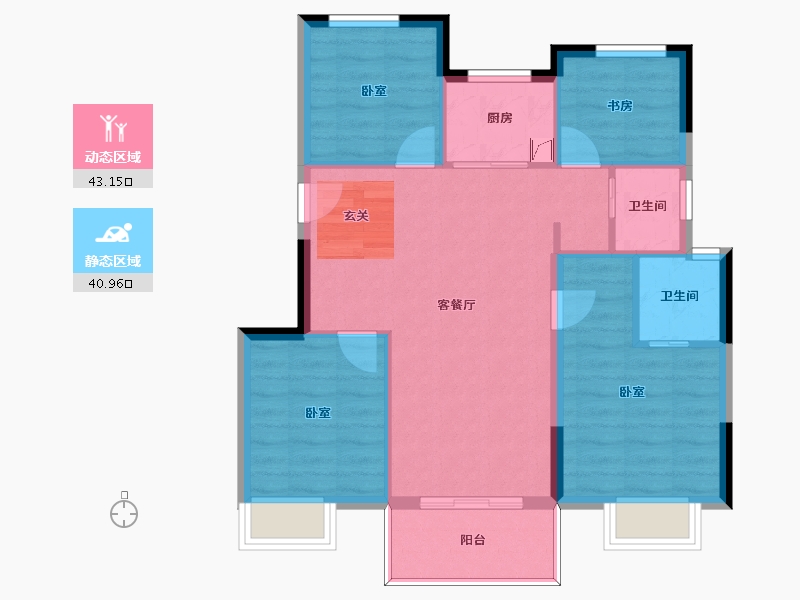 福建省-南平市-正荣・财富中心-75.95-户型库-动静分区