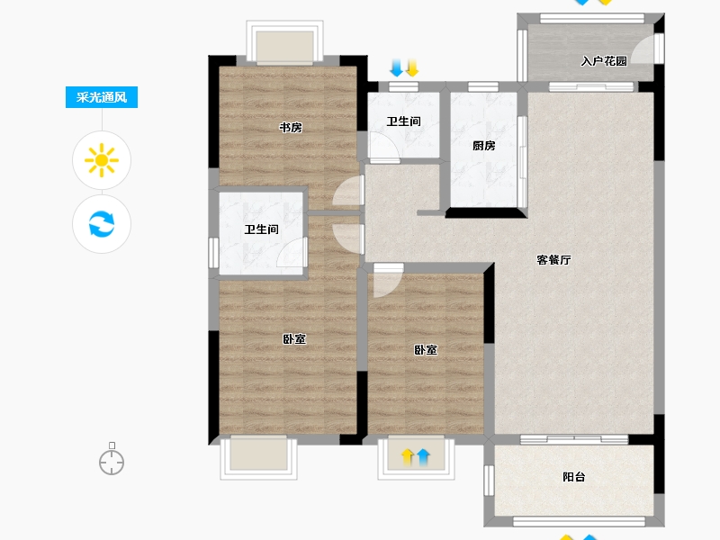 江西省-吉安市-东瑞天誉-95.00-户型库-采光通风